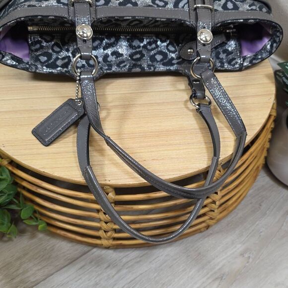 Coach Ashley Ocelot-Print Gallery Style East West Shoulder Bag + Matching Wallet - Picture 10 of 16